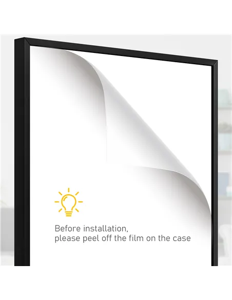 HOMCOM 60 x 80cm Shirt Display Frame, with Inner Hook and Hanger - Black