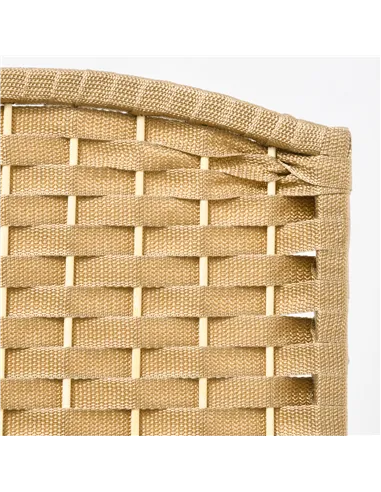 HOMCOM 6 Panel Folding Room Divider, Freestanding Privacy Screen for Living Room, Bedroom and Office, 240 x 170cm, Natural