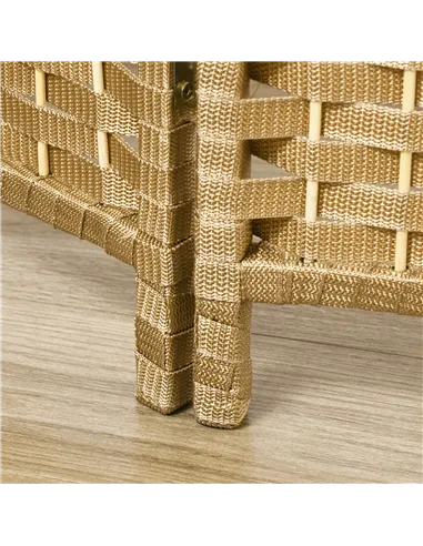 HOMCOM 6 Panel Folding Room Divider, Freestanding Privacy Screen for Living Room, Bedroom and Office, 240 x 170cm, Natural