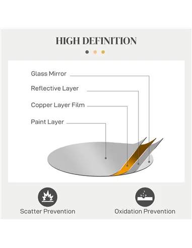 HOMCOM Abstract Metal Wire Wall Mirror, with Accessories - Silver