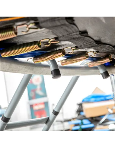 HOMCOM 6-10ft Trampoline Ladder Galvanized w/ Non-slip Mat