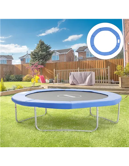 HOMCOM 10FT Trampoline Pad, Φ305cm Trampoline Accessories Surround Safety Pad Foam Padding Pads Replacement Spare, Blue