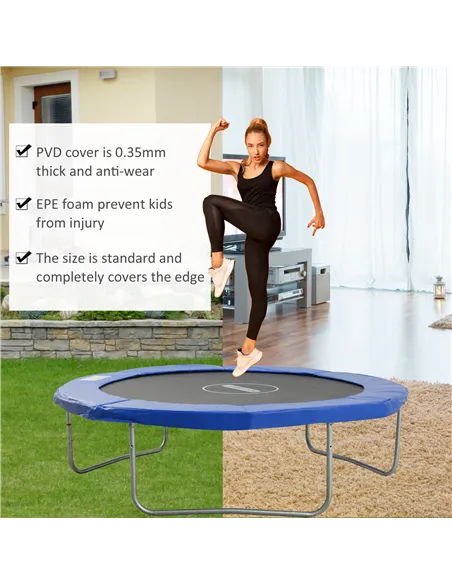 HOMCOM 10FT Trampoline Pad, Φ305cm Trampoline Accessories Surround Safety Pad Foam Padding Pads Replacement Spare, Blue