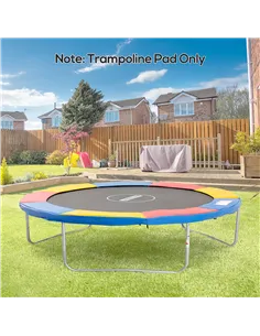 HOMCOM 10FT Trampoline Pad, Φ305cm Trampoline Accessories Surround Safety Pad Foam Padding Pads Replacement Spare, Multi-Colour 2
