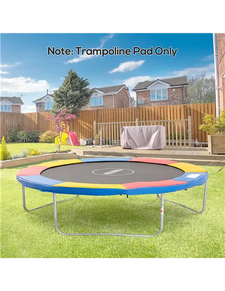 HOMCOM 10FT Trampoline Pad, Φ305cm Trampoline Accessories Surround Safety Pad Foam Padding Pads Replacement Spare, Multi-Colour