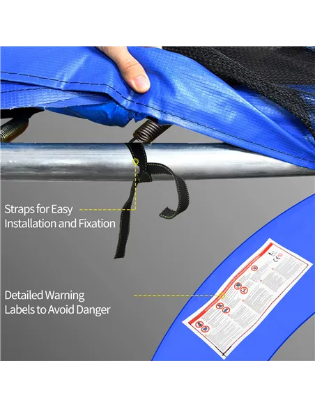 HOMCOM 10FT Trampoline Pad, Φ305cm Trampoline Accessories Surround Safety Pad Foam Padding Pads Replacement Spare, Multi-Colour