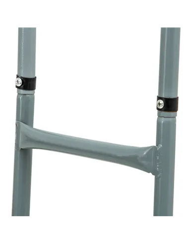 HOMCOM 12/14ft Trampoline Ladder Galvanized w/ Non-slip Mat