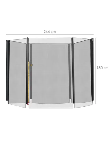 Homcom  8ft Trampoline Replacement Net, Black