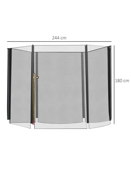 Homcom  8ft Trampoline Replacement Net, Black