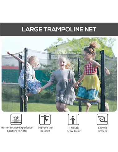 Homcom  8ft Trampoline Replacement Net, Black