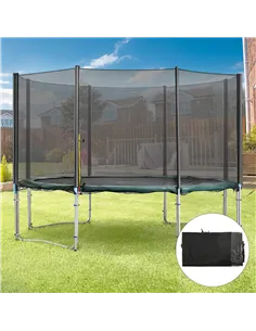 HOMCOM 13ft Trampoline Net Replacement Safety Net Enclosure Net Spare w/ 8 Poles 2