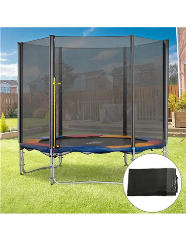 HOMCOM 10ft Trampoline Net Replacement Enclosure, Black