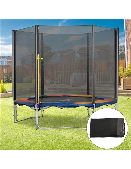 HOMCOM 10ft Trampoline Net Replacement Enclosure, Black