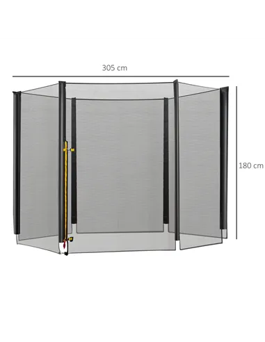 HOMCOM 10ft Trampoline Net Replacement Enclosure, Black