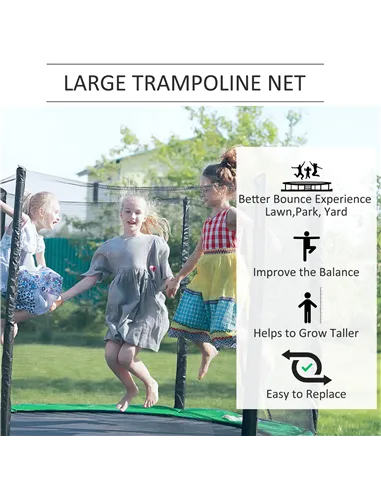 HOMCOM 10ft Trampoline Net Replacement Enclosure, Black