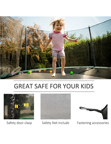 HOMCOM 10ft Trampoline Net Replacement Enclosure, Black