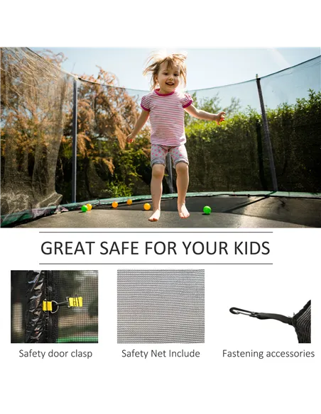 HOMCOM 10ft Trampoline Net Replacement Enclosure, Black