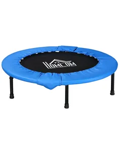 HOMCOM Φ101 Mini Fitness Trampoline Home Gym Yoga Exercise Rebounder Indoor Outdoor Jumper with Safety Pad, Support Up to 100 KG
