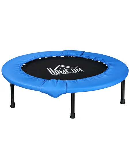 HOMCOM Φ101 Mini Fitness Trampoline Home Gym Yoga Exercise Rebounder Indoor Outdoor Jumper with Safety Pad, Support Up to 100 KG