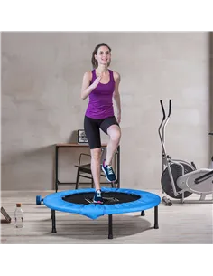HOMCOM Φ101 Mini Fitness Trampoline Home Gym Yoga Exercise Rebounder Indoor Outdoor Jumper with Safety Pad, Support Up to 100 KG 2