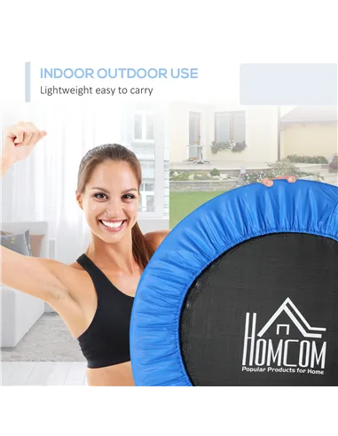 HOMCOM Φ101 Mini Fitness Trampoline Home Gym Yoga Exercise Rebounder Indoor Outdoor Jumper with Safety Pad, Support Up to 100 KG