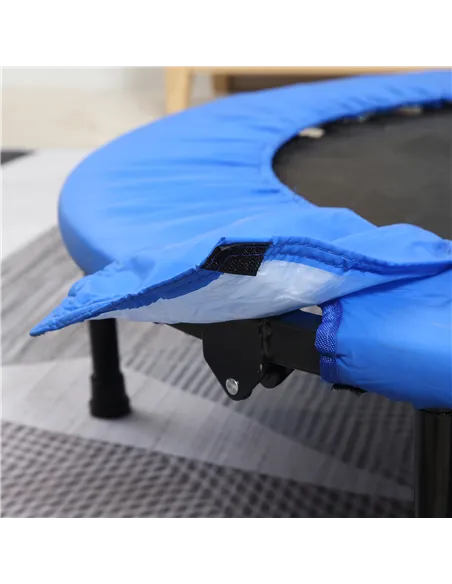 HOMCOM Φ96cm Mini Fitness Trampoline Home Gym Yoga Exercise Rebounder Indoor Outdoor Jumper with Safety Pad, Support Up to 100 K
