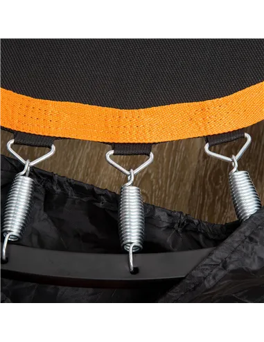 HOMCOM 40" Foldable Mini Fitness Trampoline, with Adjustable Foam Handle, Orange