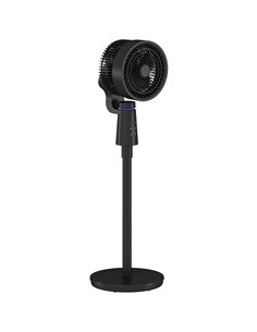 HOMCOM Pedestal Air Circulation Fan with Oscillating, Light Off, Black
