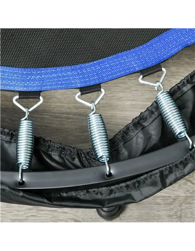 HOMCOM 40" Foldable Mini Fitness Trampoline, with Adjustable Foam Handle, Blue