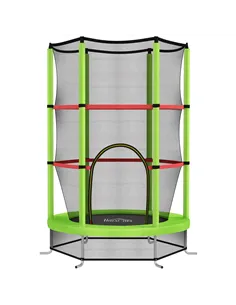HOMCOM Kids Trampoline, with Enclosure Net, Steel Frame, for Ages 3-6 Years - Green