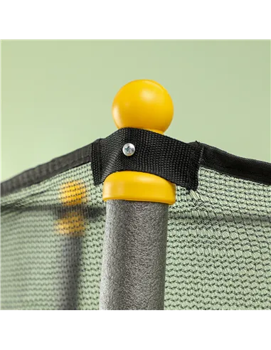 HOMCOM 4.6FT/55" Kids Trampoline with Safety Enclosure, Outdoor Indoor Use, for Ages 3-10 Years, Black