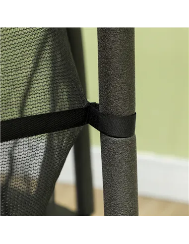 HOMCOM 4.6FT/55" Kids Trampoline with Safety Enclosure, Outdoor Indoor Use, for Ages 3-10 Years, Black