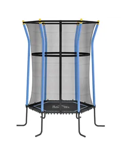 HOMCOM Kids Trampoline Mini Bouncer with Enclosure Safety Net For Ages 3-10 Years - Blue