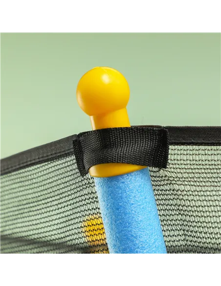 HOMCOM Kids Trampoline Mini Bouncer with Enclosure Safety Net For Ages 3-10 Years - Blue
