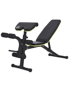 HOMCOM PVC Upholstered Steel Sit-Up/Dumbbell Duo Bench Black