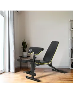 HOMCOM PVC Upholstered Steel Sit-Up/Dumbbell Duo Bench Black 2