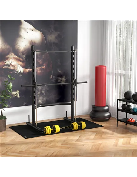 HOMCOM 25KG Dumbbell & Barbell  Adjustable Set Plate Bar Clamp Rod Home Gym Sports Area Exercise Ergonomic