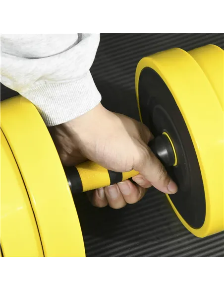 HOMCOM 25KG Dumbbell & Barbell  Adjustable Set Plate Bar Clamp Rod Home Gym Sports Area Exercise Ergonomic