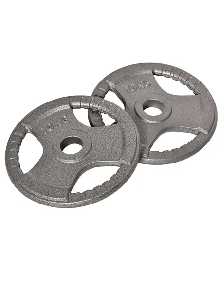 HOMCOM Set of 2 Cast Iron Weight Plates for 2"/5cm Hole Dumbbell Handle Bar, Barbell Weight 2 x 10kg