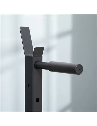 HOMCOM Multifunction Barbell Squat Rack Stand Heavy-Duty Strength Training Dumbbell Rack Adjustable Height Weight Lifting Bench 