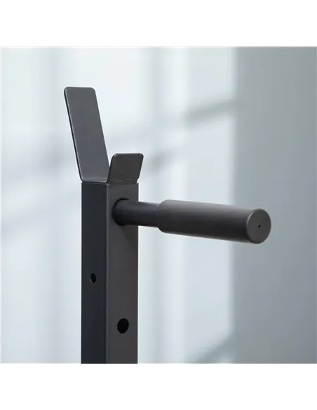 HOMCOM Multifunction Barbell Squat Rack Stand Heavy-Duty Strength Training Dumbbell Rack Adjustable Height Weight Lifting Bench 