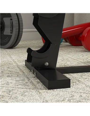 SPORTNOW Five-Tier Dumbbell Storage Rack, for Home Gym Exercise - Black