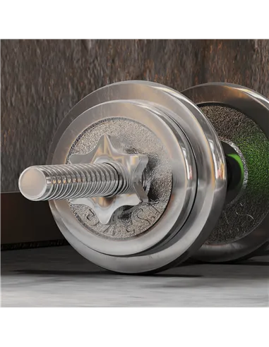 SPORTNOW 20kg 2-in-1 Barbell and Dumbbell Set, with Non-Slip Handle, for Weight Lifting, Training Home Gym