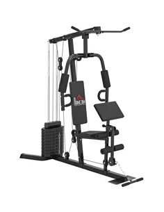 HOMCOM Multi-Exercise Gym Station, with 45kg Weight Stack, for Full Body Workout