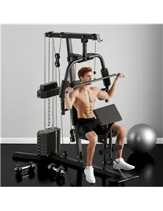 HOMCOM Multi-Exercise Gym Station, with 45kg Weight Stack, for Full Body Workout 2