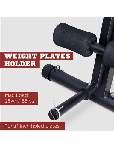 HOMCOM Foldable Weight Bench, Adjustable Strength Training Sit Up Ab Bench, Incline/Decline, Red