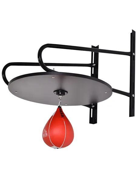 HOMCOM Wall-mounted Punching Ball Height Adjustable Hanging Speedball Platform Set Frame Stand Boxing Sports