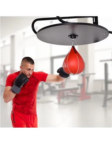 HOMCOM Wall-mounted Punching Ball Height Adjustable Hanging Speedball Platform Set Frame Stand Boxing Sports