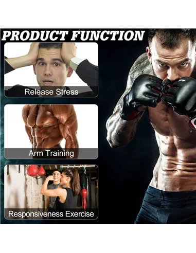 HOMCOM Wall-mounted Punching Ball Height Adjustable Hanging Speedball Platform Set Frame Stand Boxing Sports