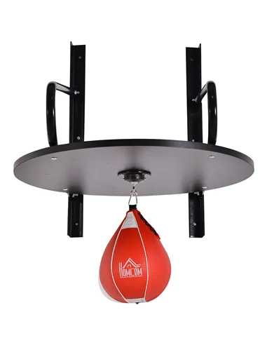 HOMCOM Wall-mounted Punching Ball Height Adjustable Hanging Speedball Platform Set Frame Stand Boxing Sports